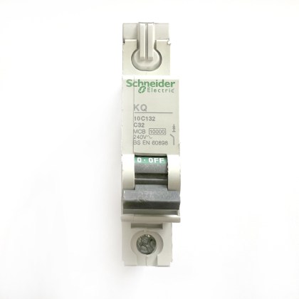 Schneider Electric KQ 10C132 C32 32A 32 Amp MCB Circuit Breaker Type C